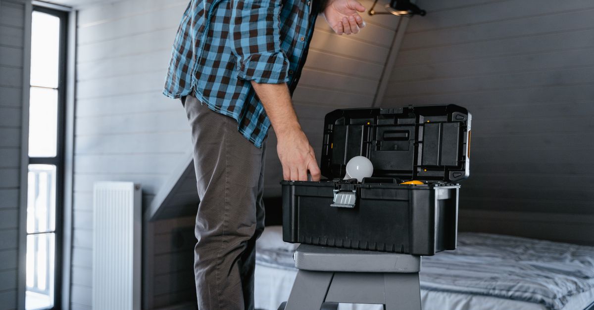 technician toolbox house entrance — Georgetown Locksmiths